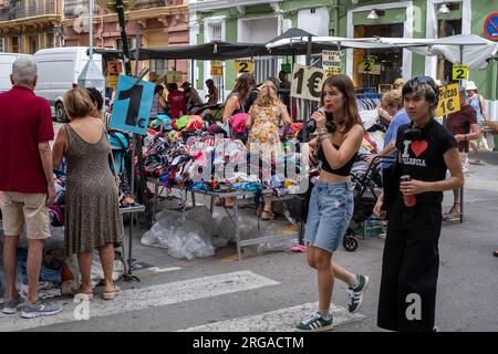 © Jeff Moore Russafa, Valencia. Chiesa di San Valero de Ruzafa (Valencia) mercato di ruzafa valencia Foto Stock