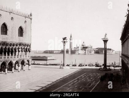 C.1890 Italia Venezia Venezia - Piazzetta Foto Stock