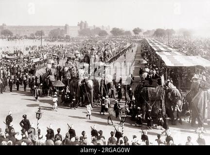 India - cerimonia legata al Delhi Durbar - probabilmente 1903 Foto Stock