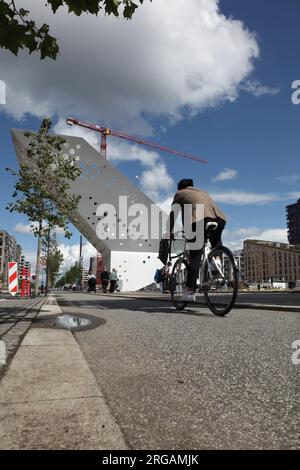 La Sailing Tower, Aarhus docklands, Danimarca. Foto Stock