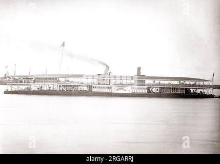 Battello a Vapore, Ragoon, Yangon, birmania, myanmar, 1880 Foto Stock