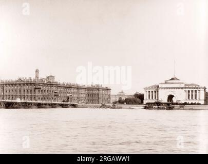 Xix secolo vintage fotografia Russia - San Pietroburgo - Winter Palace Foto Stock