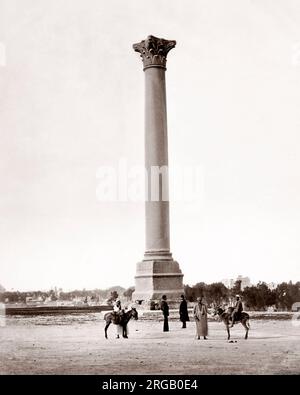 La colonna di Pompeo, Romano Colonna trionfale in Alessandria, Egitto, Foto Stock