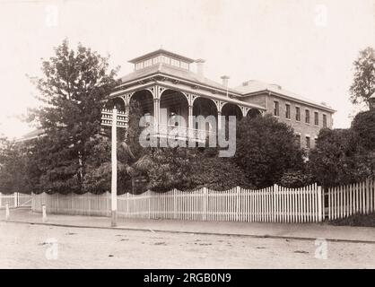 Fotografia d'epoca del XIX secolo: School of the Arts, Brisbane, Queensland, Australia. Foto Stock