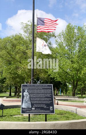 Mother Jones Monument nel Coalfield Rest Stop, Illinois Foto Stock