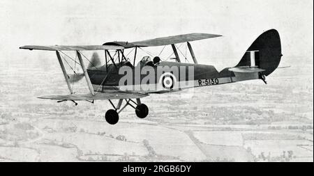 RAF De Havilland Tiger Moth Elementary Trainer Aircraft, WW2 Foto Stock