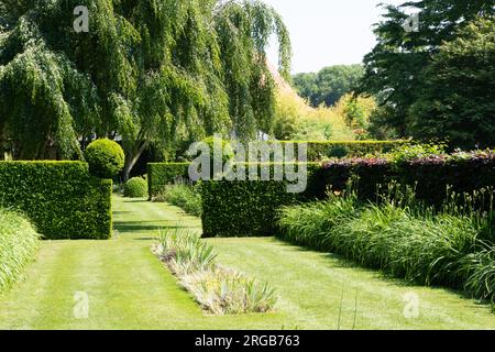 Le terrasses Jardins de Maizicourt Foto Stock