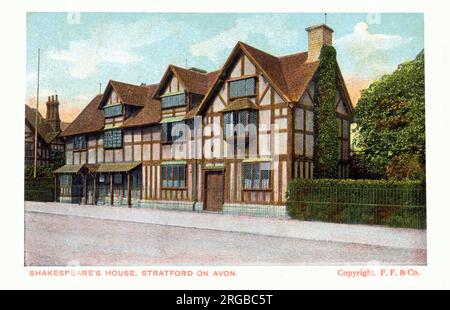 Shakespeare's House, Stratford-on-Avon, Warwickshire, Inghilterra. Foto Stock