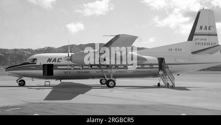 Fokker F27-1020 amicizia ZK-BXH 'Koropio' (msn 10190), di N.A.C. (National Airways Corporation), a Wellington, Nuova Zelanda. Foto Stock