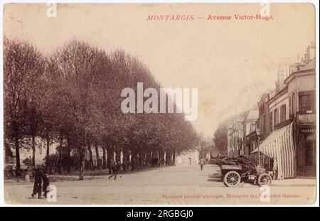 Avenue Victor Hugo, Montargis, Loiret, Francia Foto Stock