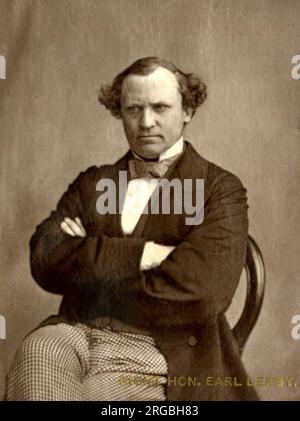 Edward Henry Stanley, 15th conte di Derby (1826-1893), politico conservatore britannico Foto Stock