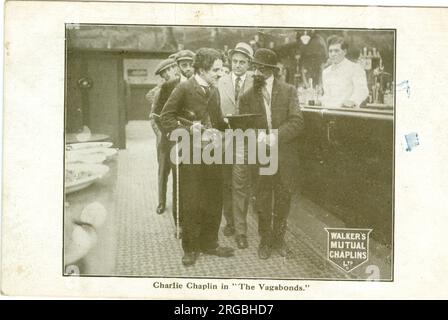 Il Vagabonds è stato un film reeler del 2 realizzato per la Mutual Distribution Company nel 1916. Questa cartolina è stata una pubblicità per una mostra al Picturedrome Birmingham. Foto Stock