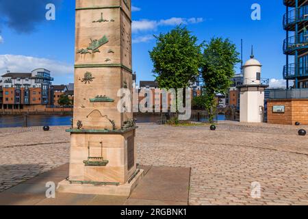 Burntisland Old East Breakwater Lighthouse, Leith, Edimburgo, Scozia, Regno Unito Foto Stock