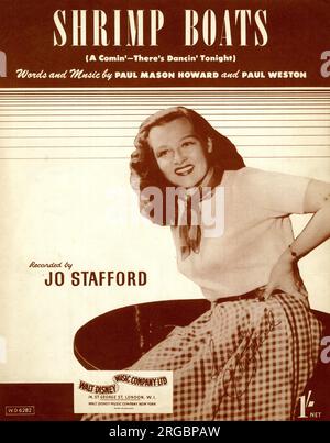 Cover musicale, Shrimp Boats, parole e musiche di Paul Mason Howard e Paul Weston, registrate da Jo Stafford Foto Stock