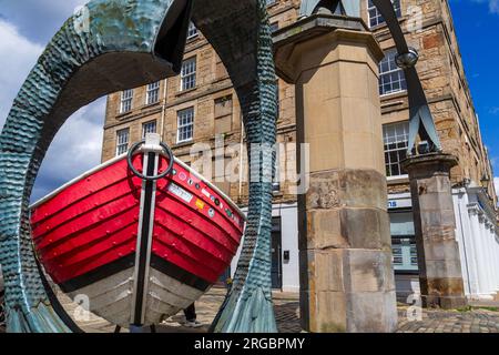 Arch on Dock Place, Leith, Edimburgo, Scozia, Regno Unito Foto Stock