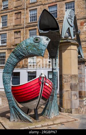 Arch on Dock Place, Leith, Edimburgo, Scozia, Regno Unito Foto Stock