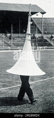 Preparazione del diffusore per la finale della Coppa fa al Wembley Stadium Foto Stock