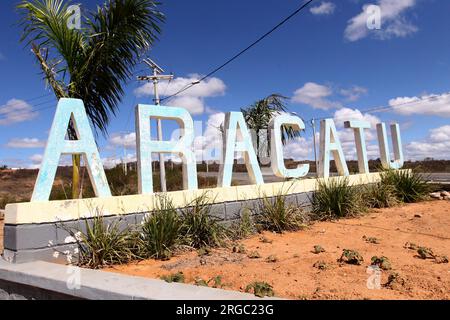 Aracatu, bahia, brasile - 24 luglio 2023: Lattaio nella città di Itajuipe nel sud di Bahia. Foto Stock