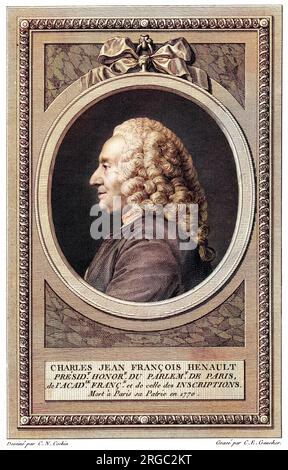 CHARLES JEAN FRANCOIS HENAULT storico e oratore francese, membro del Parlement de Paris e dell'Academie Francaise. Foto Stock