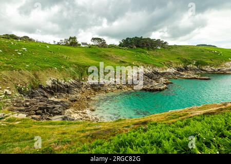 Sulla strada nella splendida Bretagna con tutte le sue attrazioni - Phare du Millier - Francia Foto Stock