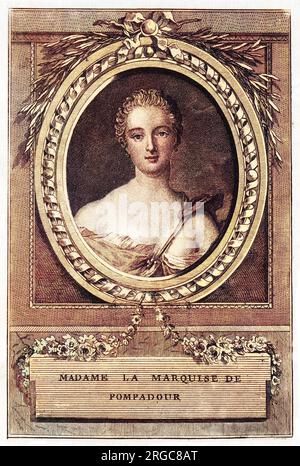 JEANNE-ANTOINETTE POISSON marchesa de POMPADOUR PADRONA di Luigi XV di Francia Foto Stock