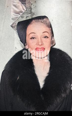 Marlene Dietrich (1901-1992), attrice e cantante tedesca Foto Stock