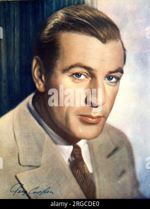 Gary Cooper, attore statunitense Foto Stock