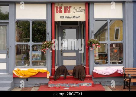 La piccola grande galleria d'arte in Water Street Saint Andrews, New Brunswick, Canada Foto Stock