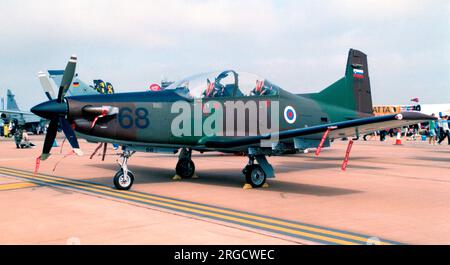 Forze aeree slovene - Pilatus PC-9M L9-68 (msn 641), di Letalska sola, al Royal International Air Tattoo - RAF Fairford 16 luglio 2018. Foto Stock