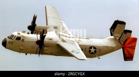 United States Navy- Grumman C-2A(R) Greyhound 162159 (msn 39), di VRC-40 distaccamento II, incaricato di supportare la USS George H.W, portaerei a motore nucleare Bush. Foto Stock