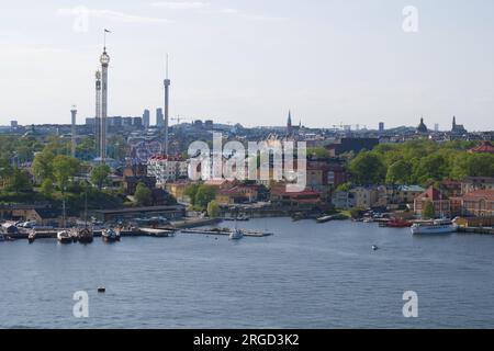 Parco divertimenti di Gröna Lund Djurgården Stoccolma, Svezia Foto Stock