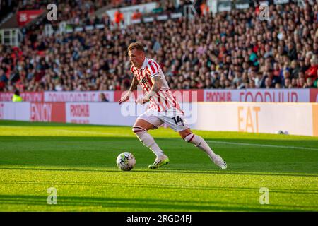 8 agosto 2023; Bet365 Stadium, Stoke, Staffordshire, Inghilterra; EFL Carabao Cup Football, Stoke City contro West Bromwich Albion; Josh Tymon dello Stoke City Foto Stock