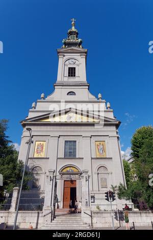 Esterno di St Cattedrale di Michele nella città di Belgrado, Serbia. Agosto 8,2023. Foto Stock