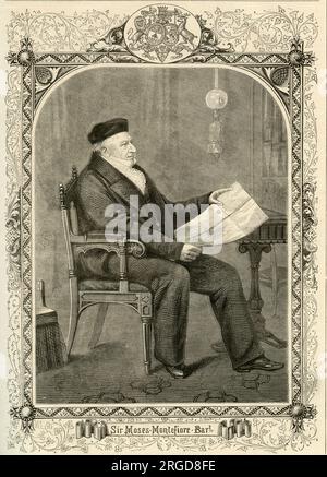 Sir Moses Montefiore, Bart, filantropo, banchiere, sceriffo di Londra, Presidente del Consiglio dei deputati degli ebrei britannici Foto Stock