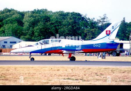 Aeronautica Slovacca - Aero L-39C Albatros 0422 / 0 (msn 430442), della squadra di esposizione White Albatros. Foto Stock