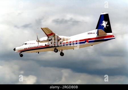 Koninklijke Luchtmacht - Fokker F-27-300M troopship C-8 (msn 10158), del 334 Squadron. (Koninklijke Luchtmacht - Royal Netherlands Air Force). Foto Stock