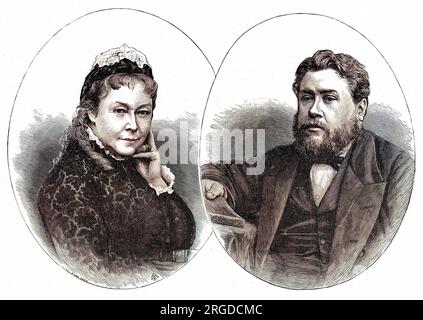 CHARLES HADDON SPURGEON popolare predicatore e sua moglie Foto Stock