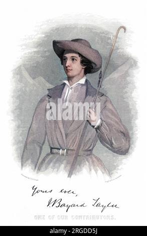 BAYARD TAYLOR giornalista americano, scrittore di viaggi e traduttore del Faust di Goethe. Foto Stock