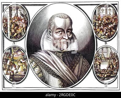 ALBRECHT von WALLENSTEIN (1583 - 1634), comandante militare tedesco, generalmente ma non sempre favorevole all'Impero, alla fine assassinato. Foto Stock