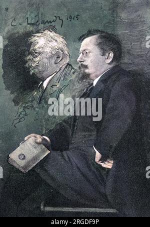 CHARLES LEANDRE caricaturista francese, fotografato nel 1915. Foto Stock