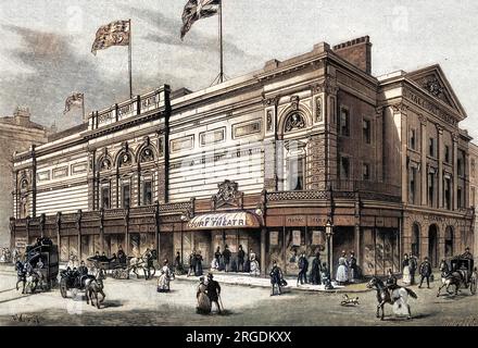 Il Royal Court Theatre, Liverpool, 1887. Precedentemente Cookes Royal Amphitheatre of Arts in Great Charlotte Street. Foto Stock