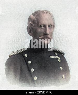 Sir (George) Malcolm Fox (1843-1918), ufficiale dell'esercito britannico e sostenitore dell'idoneità fisica. Accreditare con l'introduzione di un regime di esercizio e di istruttori di fitness nell'esercito britannico. Foto Stock