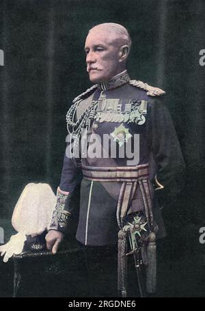 Il generale Sir Horace Smith-Dorrien dopo essere stato nominato al comando del secondo corpo d'armata della British Expeditionary Force dopo la morte del tenente generale Sir James Grierson. Foto Stock