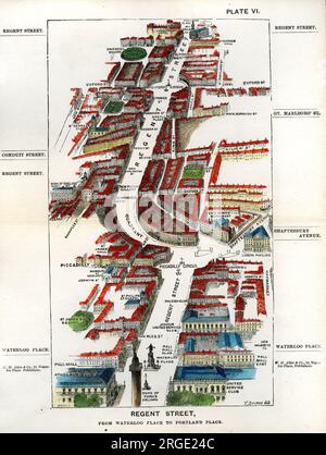 Walks of London - Regent Street da Waterloo Place a Portland Foto Stock