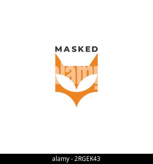 lettera m mask vettore logo geometrico semplice Illustrazione Vettoriale