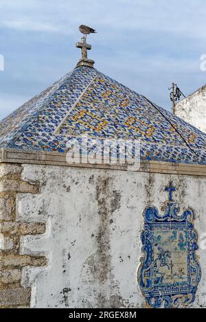 VEW della Chiesa di nostra Signora di Nazaret, costruita nel 1377 per ospitare l'immagine sacra della Madonna di Nazareth. Santuario di nostra Signora di Nazareth Nazar Foto Stock