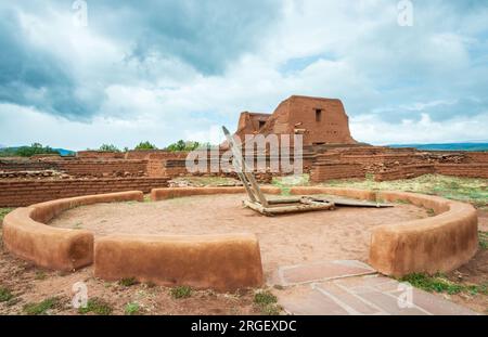 Pecos National Historical Park nella contea di San Miguel, New Mexico Foto Stock