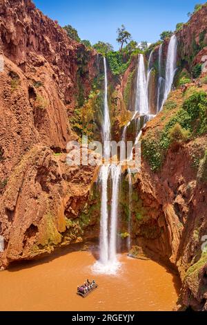 Escursione Cascate Ouzoud, Beni Mellal, Marocco, Africa Foto Stock