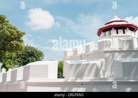 Parco del forte di Maha Kan Vecchia Muraglia della città a Bangkok, Thailandia Foto Stock