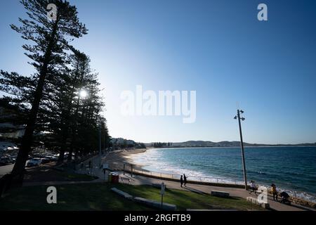 Una vista generale della spiaggia di Terrigal, Australia, vicino a dove si trova la squadra femminile dell'Inghilterra. Data foto: Mercoledì 9 agosto 2023. Foto Stock